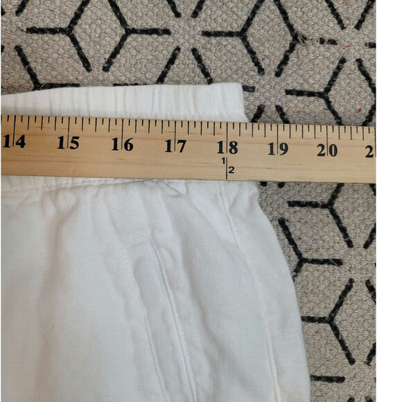 Athleta Retreat Linen Wide Leg Pants in White Calla Lily, sz 16 - Picture 13 of 16